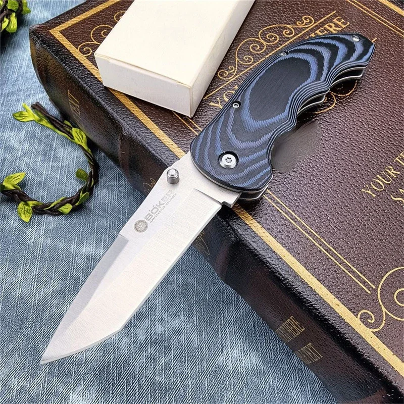 NEW Boker Tactical Pocket Folding Knife 7Cr13Mov Blade Mikata Handle Higher Quality Camping Outoor Hunting Survival Knives