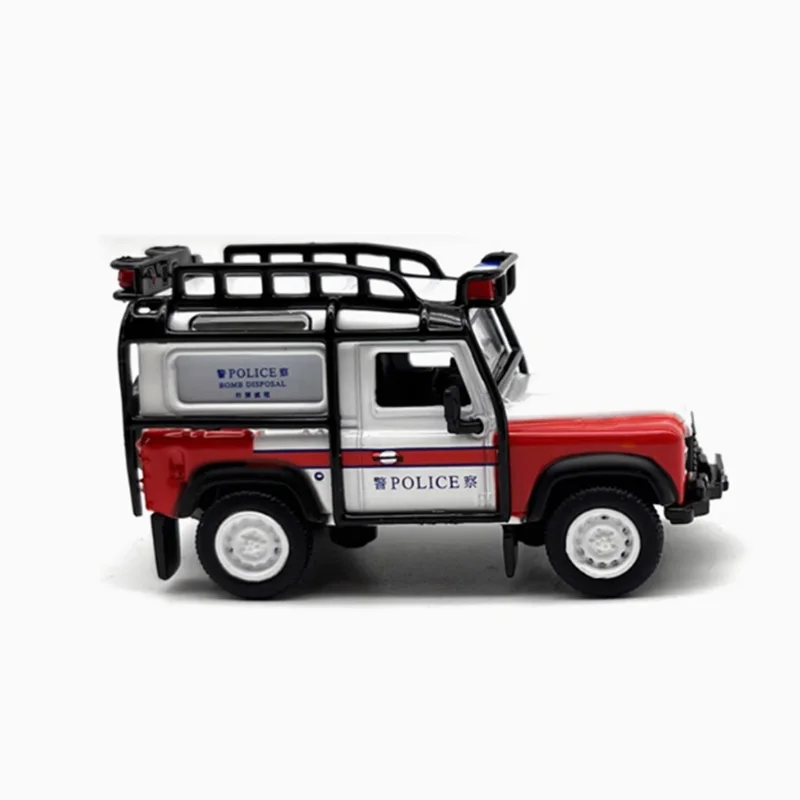 OXFORD Diecast 1: 76 Land Rover Defender Police Alloy Car Model Static Collection Decorated Christmas Gifts Holiday Gifts Toys