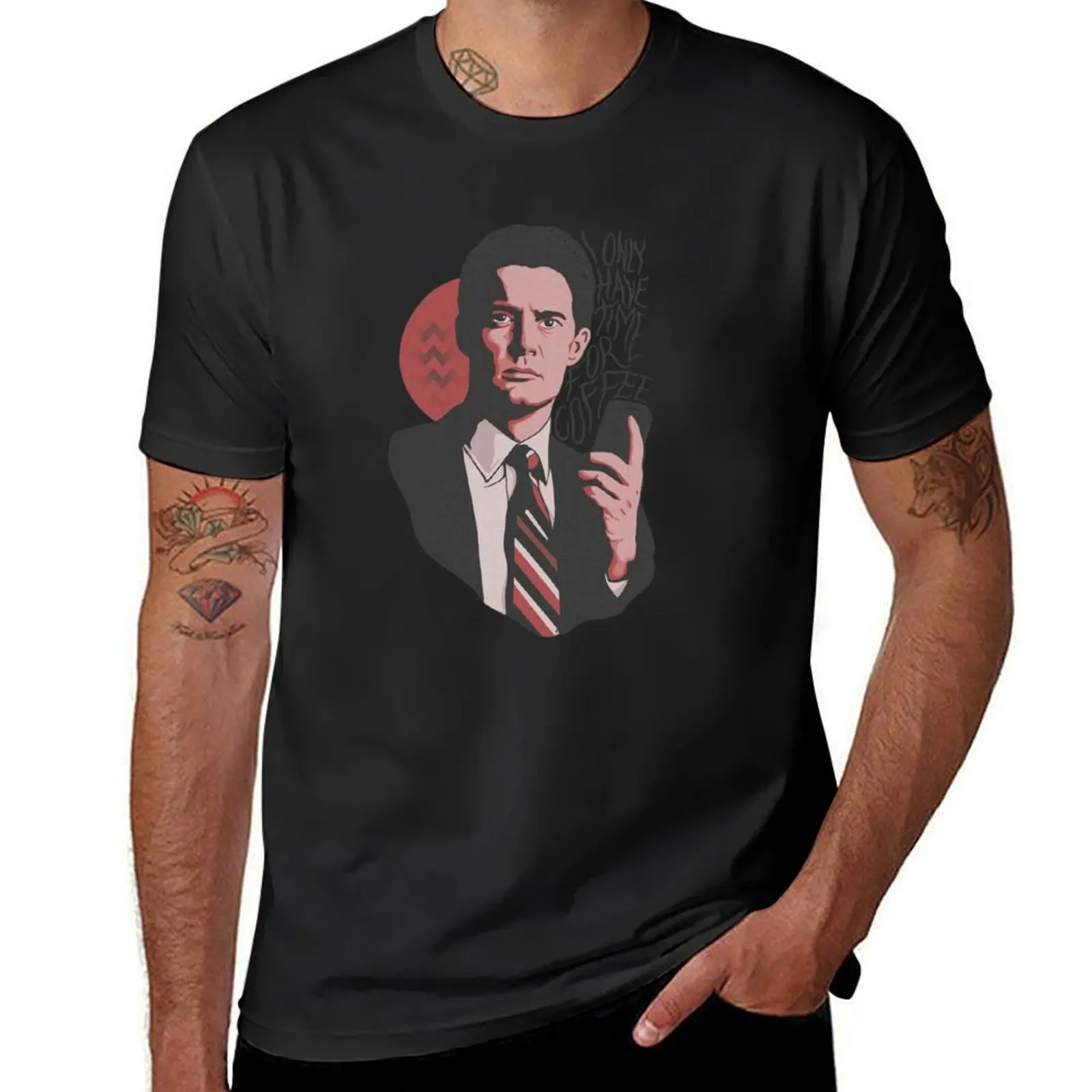 I Only Have Time For Coffee Dale Cooper David Lynch Sustainable High Quality Super Soft Material T-Shirt blacks men t shirts