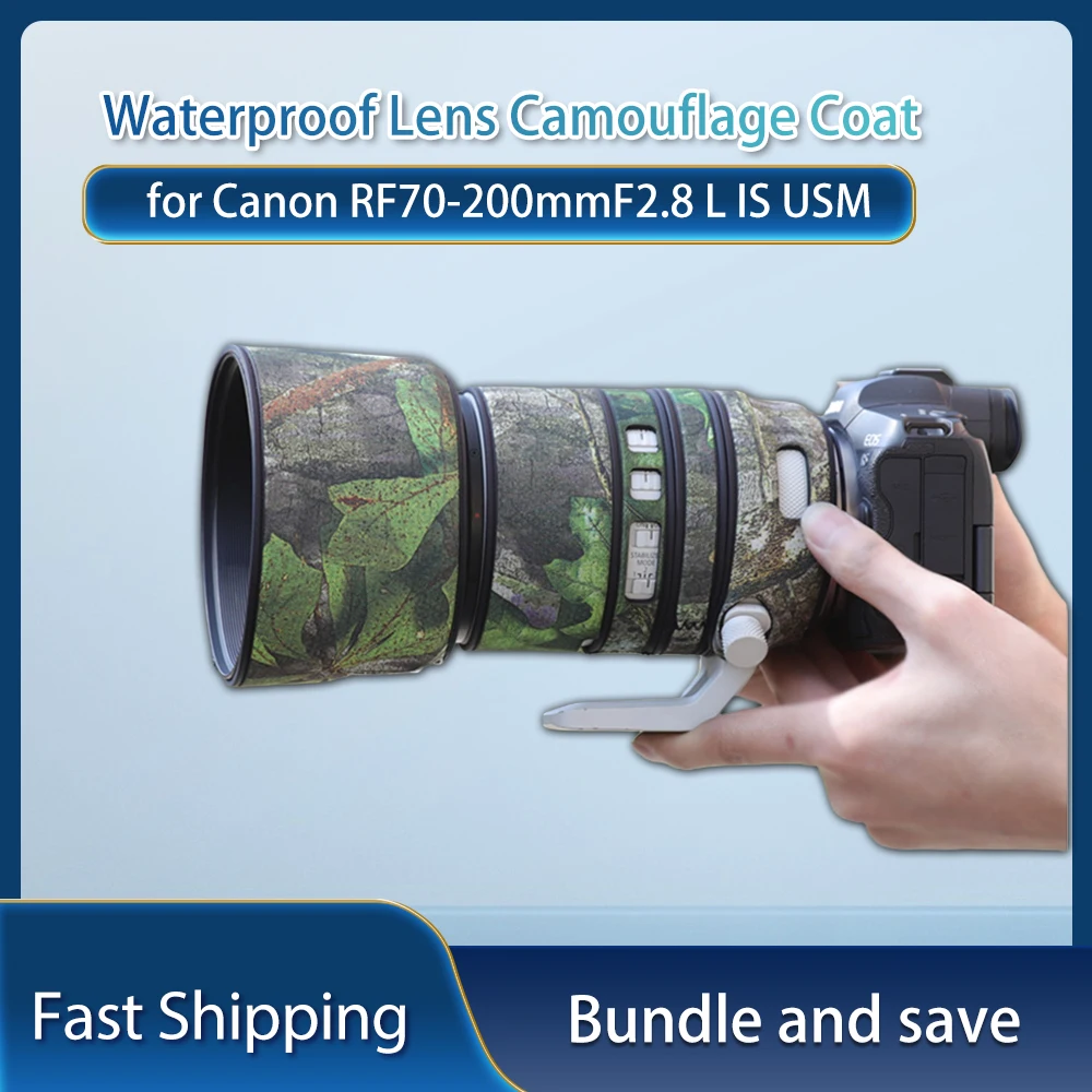 

RF70200 Waterproof Lens Camouflage Coat For Canon RF70-200mmF2.8 L IS USM Rain Cover 70200F2.8 Protective Sleeve Case