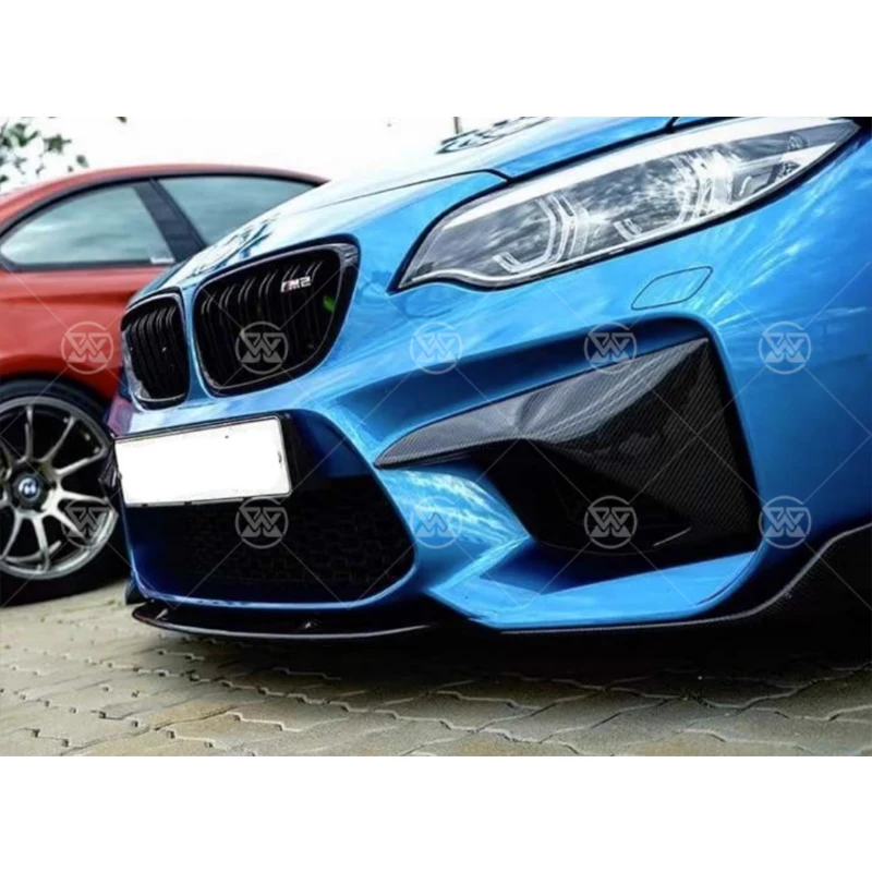 

Накладка-сплиттер из карбона для воздухозаборника BMW F87 M2 M2C, рамка решетки переднего бампера, угловой спойлер, обвес