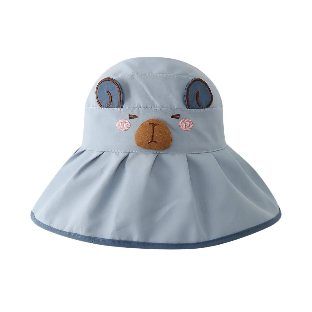 Cartoon Kapibala Sun Hat Open Top Breathable UV Protection Hat Adjustable Cute Design Sun Protection Hat For Boys And Girls