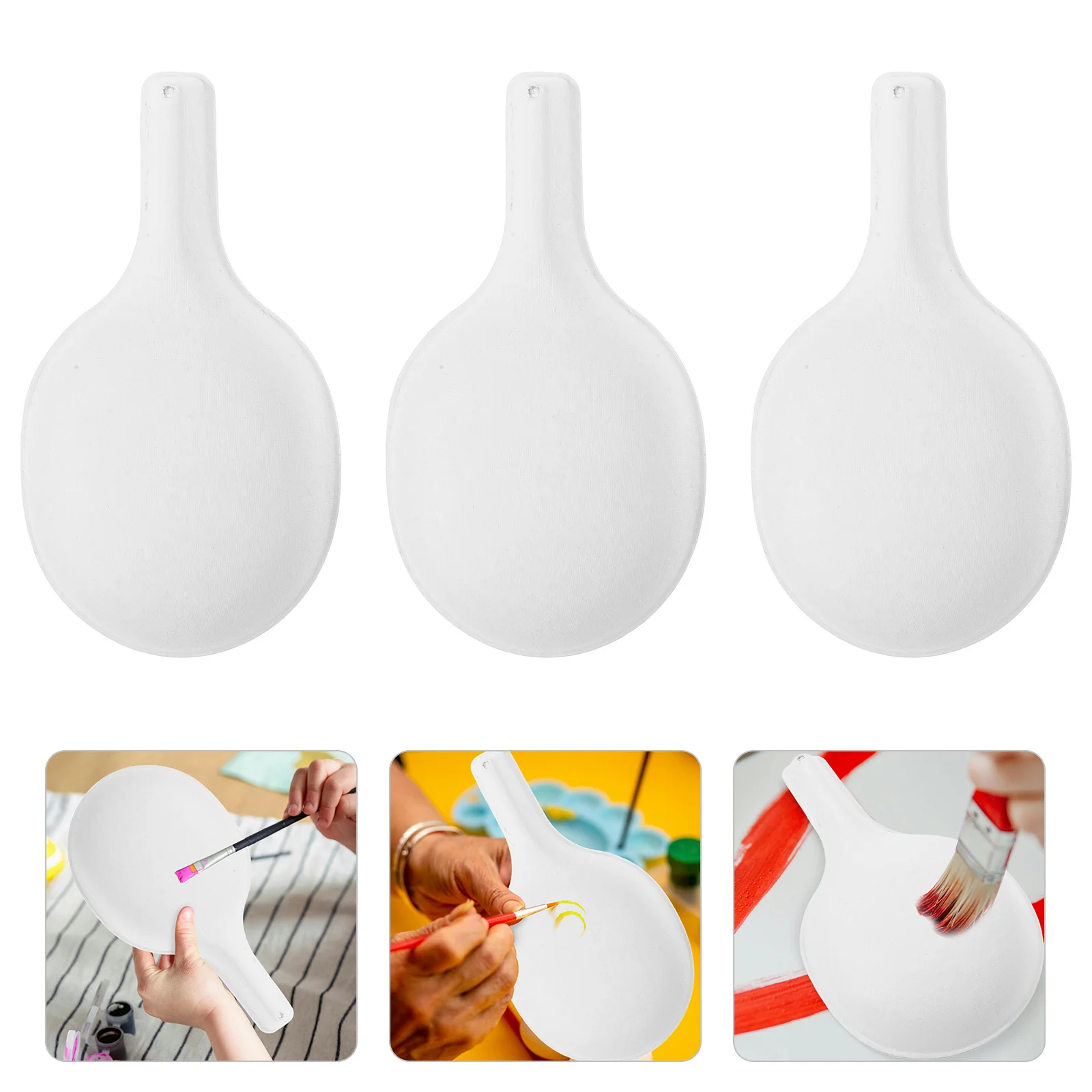 

10Pcs Paper Spoon Craft DIY Unpainted Spoons for Painting Supplies Decorative Blank Spoon Accessories Party Props Handmade