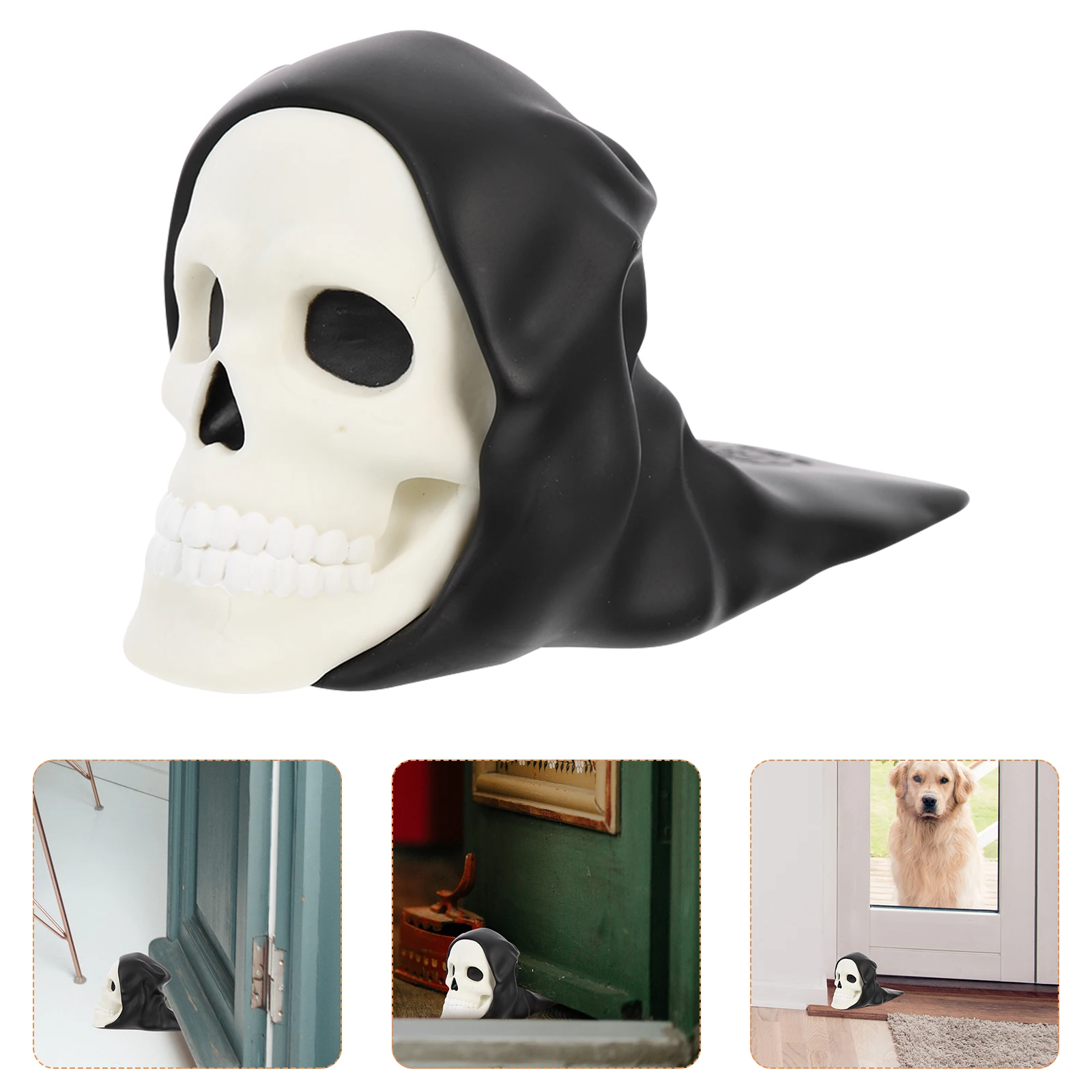 Creativo in PVC anti-collisione Design senza punzonatura Supporto in plastica flessibile Decorazioni per la sicurezza domestica Pratico cuneo Tappo per porta della stanza unico
