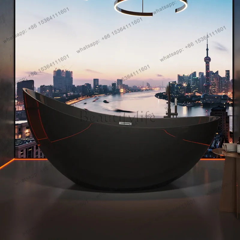 Acrylic bathtub independent thermal insulation seamless integrated art environmental protection bathtub