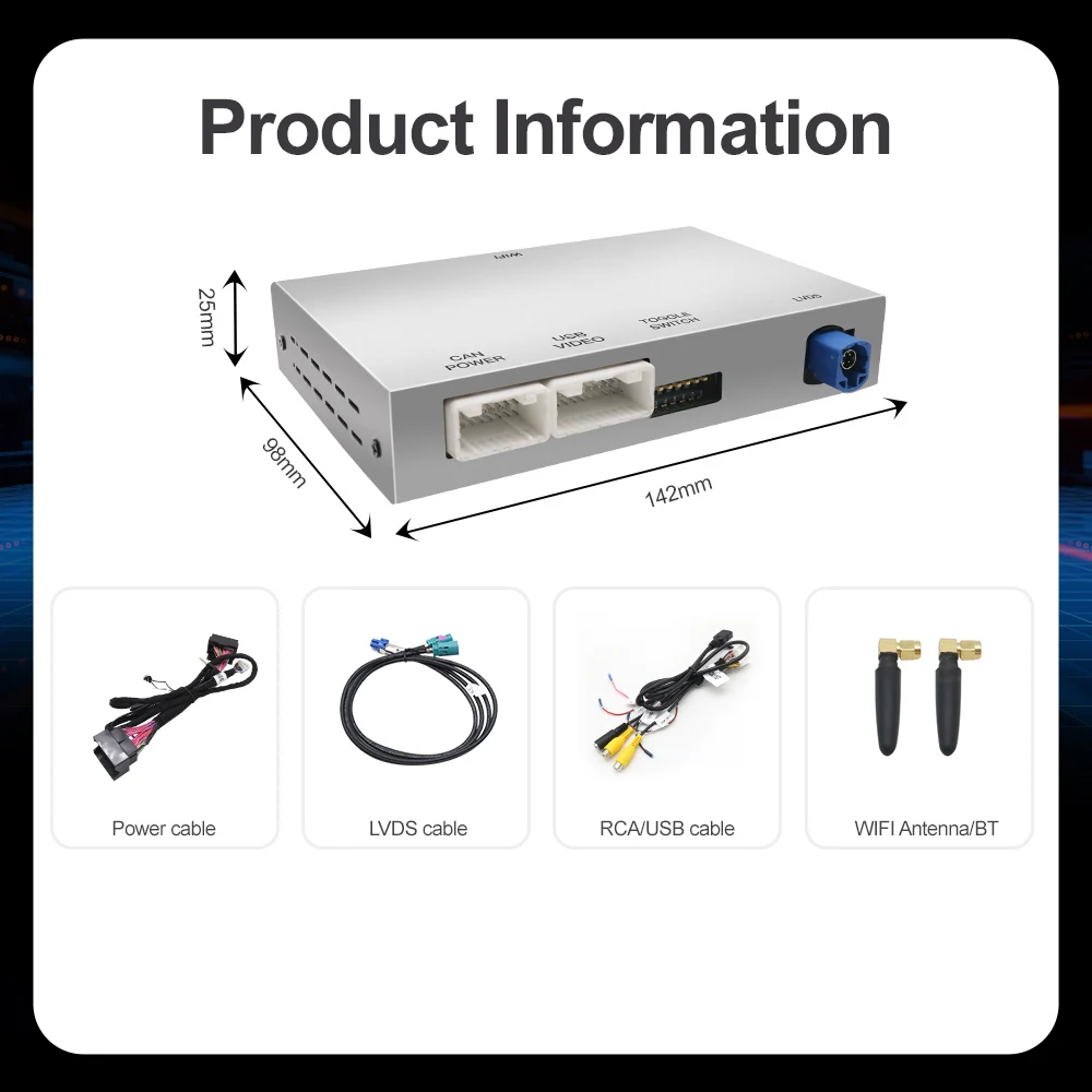 REEIIO Drahtlose Apple Carplay-Schnittstelle Android Auto NTG5.0 System Decoder-Box Modul für Mercedes Benz C/GLC/S Klasse W205 W253 – Detail 13