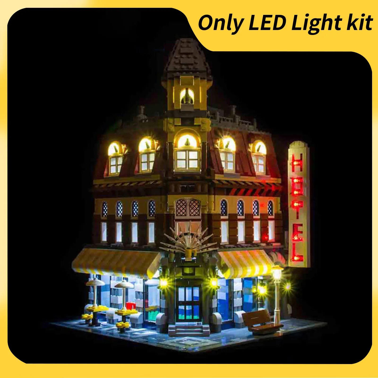 

Комплект светодиодного освещения LYBMTWF, совместимый с конструктором Lego 10182 Corner Cafe (не включает модельные блоки)