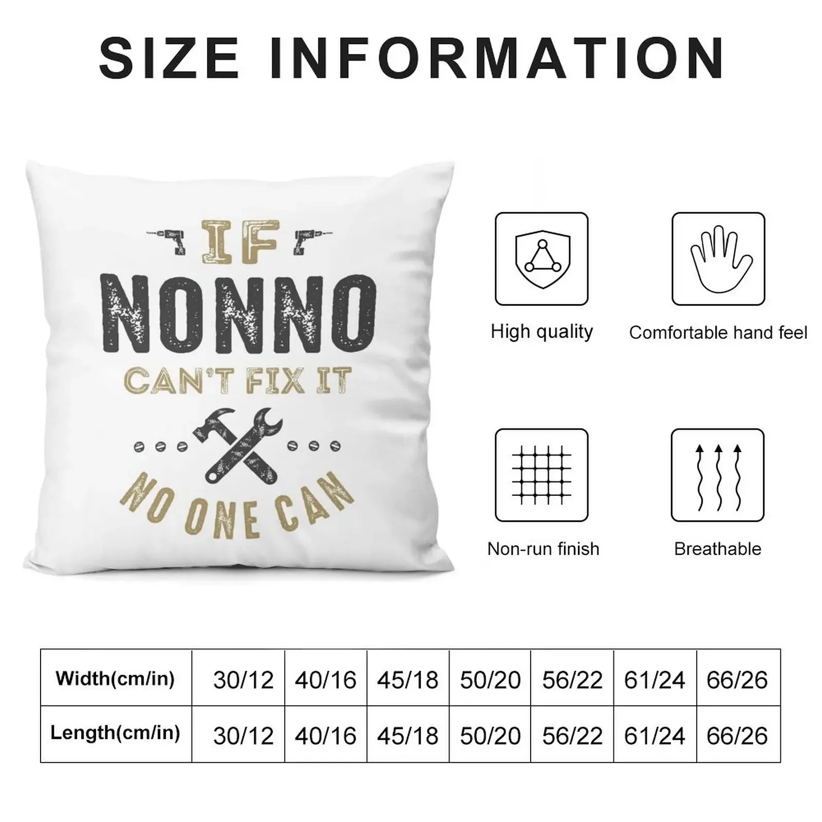 Nonno Can Fix It! Throw Pillow Sofa Covers pillows decor home pillow