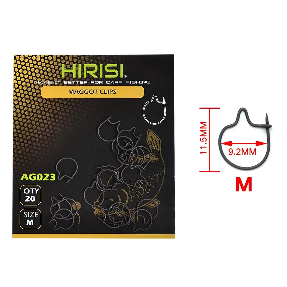 Hirisi 20 stks Karper Visgerei Made Clips Karpervissen Accessoires voor Karper Aas 4 Maat Beschikbaar AG023