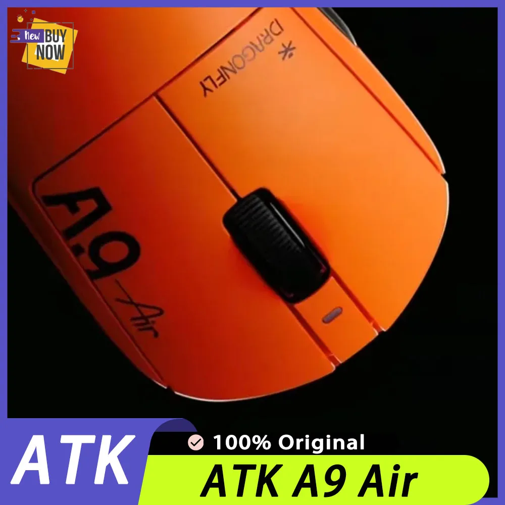 ماوس ألعاب لاسلكي ATK A9 Air Ultimate ثنائي الوضع خفيف الوزن Paw3950ultra Dual 8k ماوس رياضي إلكتروني ملحقات الكمبيوتر FPS PC Gamer