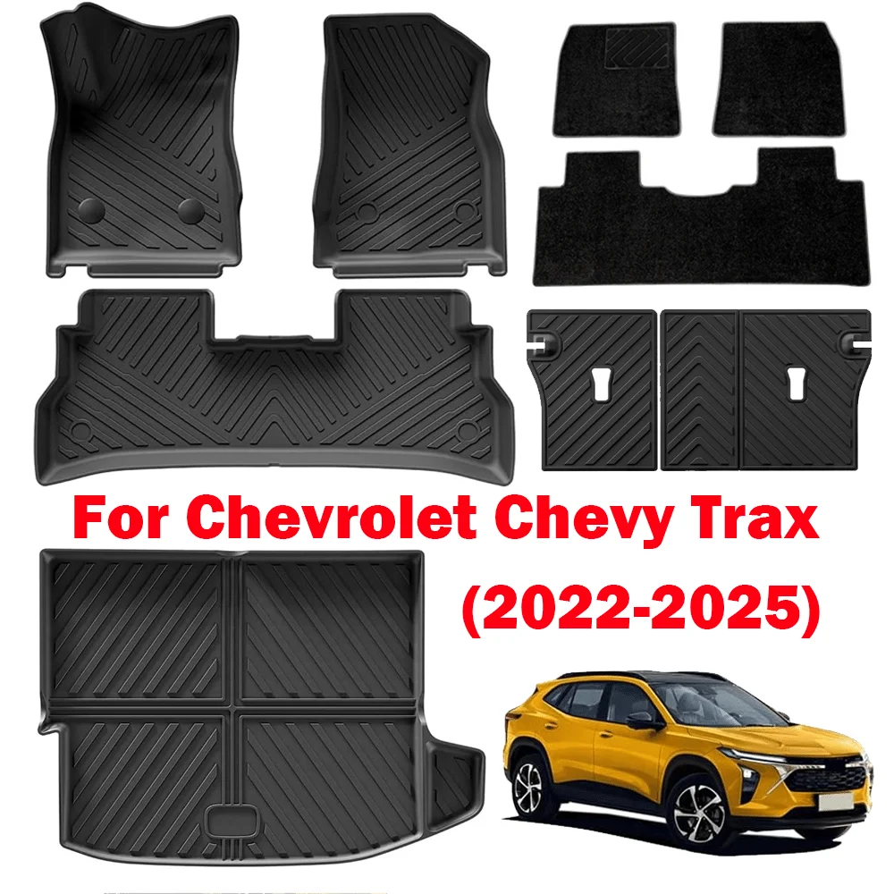 

Floor Mats & Cargo Liner for Chevrolet Chevy Trax 2025 2024 LS | 1RS | LT | 2RS | ACTIV TPE All Weather Floor Liners Trunk Mats