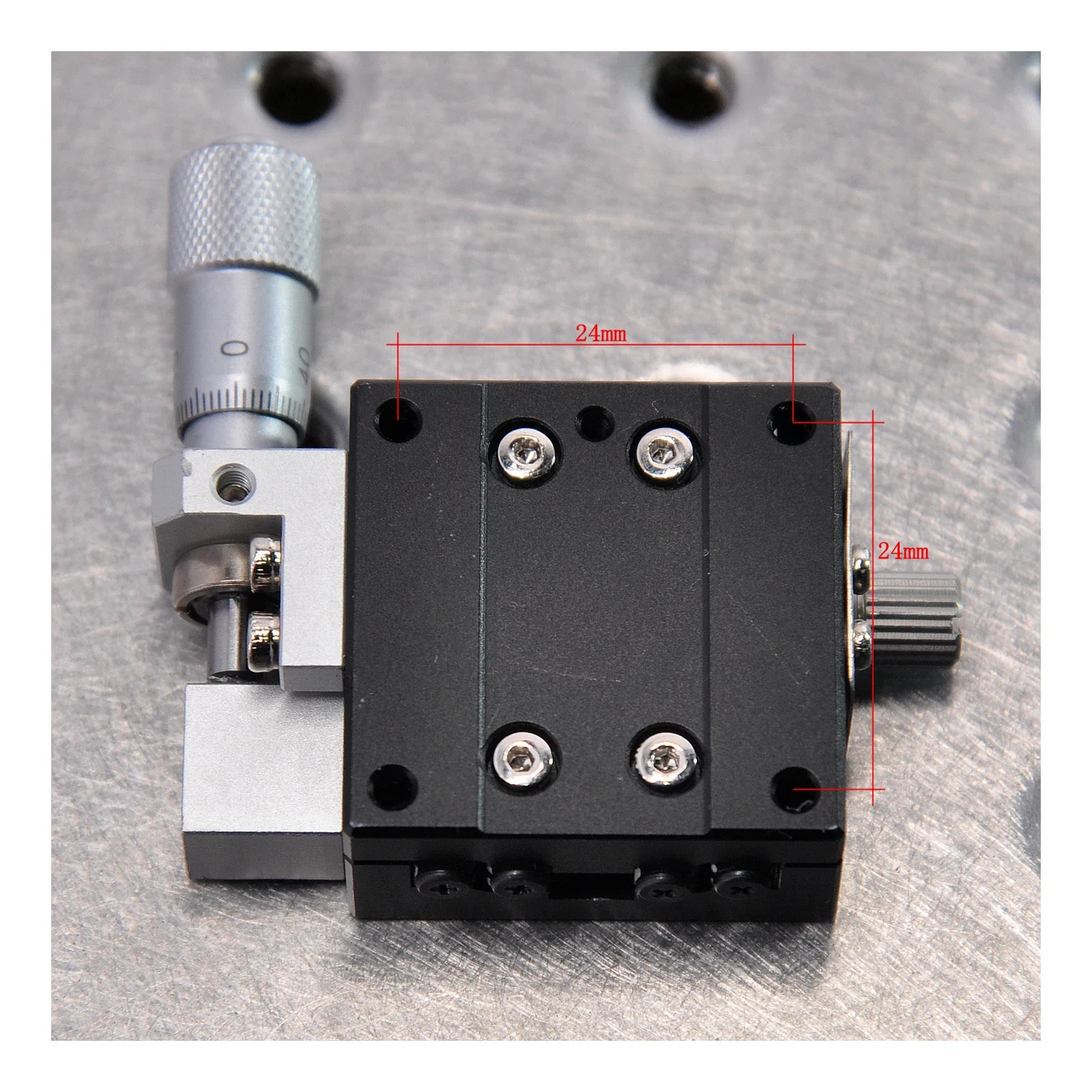 Y-Axis คู่มือไมโครมิเตอร์ปรับความแม่นยำโต๊ะทำงาน Micro ราง Displacement Fine-Tuning Slide