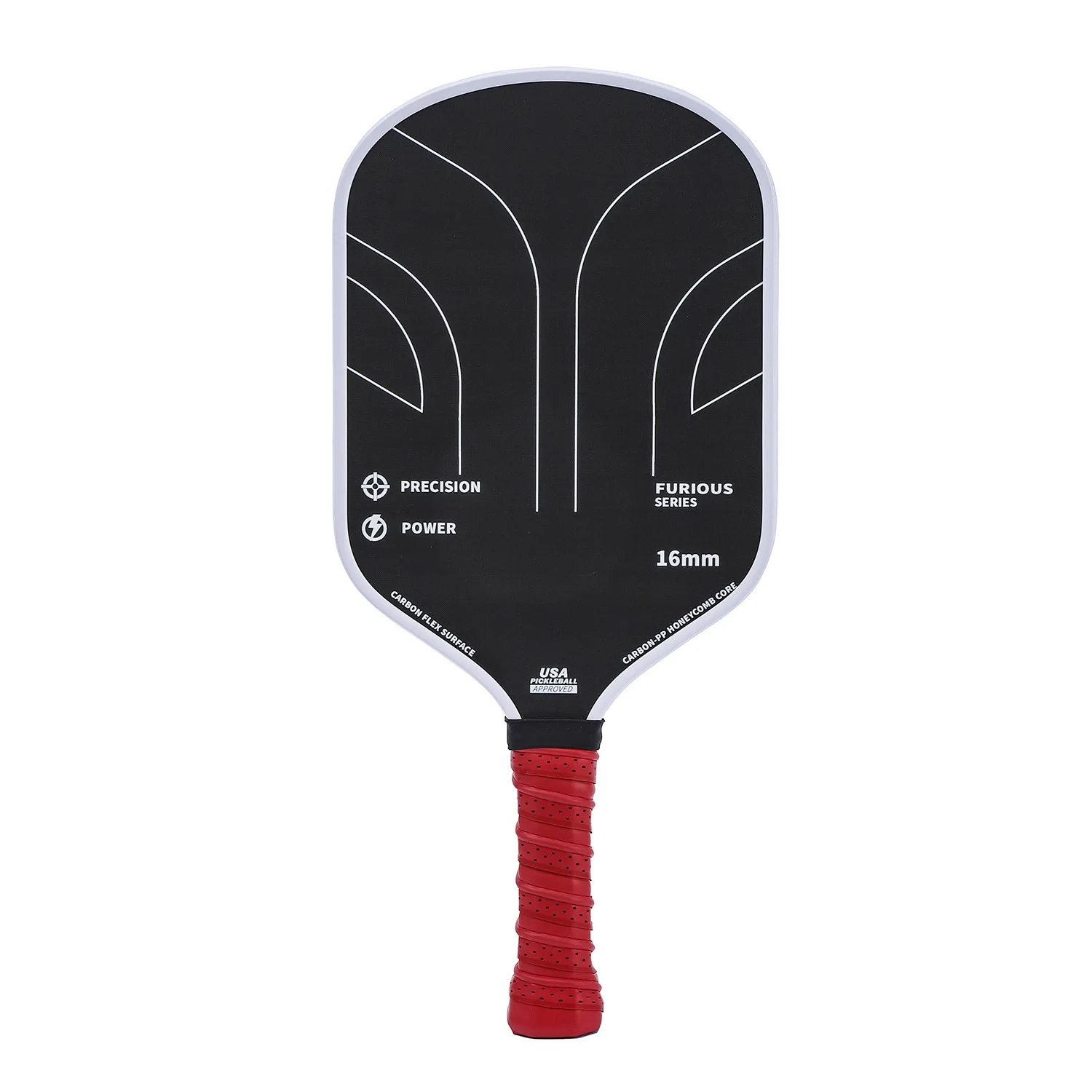 Pickleball T700 is een hot-selling stoffen matte high-end koolstofvezel 16 mm jongens- en meisjessportracket