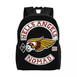 Zaino personalizzato con Logo Hells Angels zaino Casual da donna per borse da Club per motociclisti del College scolastico