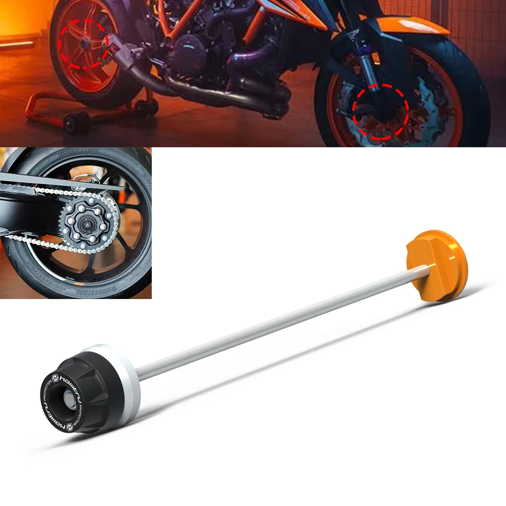For KTM 1290 Super Duke R / RR / GT 2013-2024 Front Rear Wheel Axle Fork Crash Slider Motorcycle Stand Screw Swingarm Spools