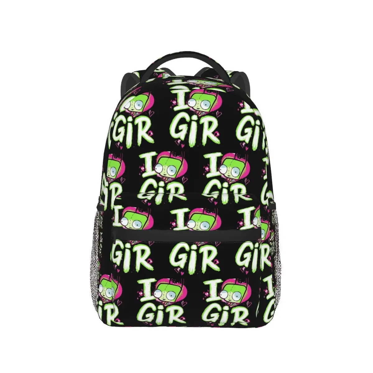 Invader Zim Valentine's Day I Love GIR Rucksack, heißer Verkauf, Tagesrucksack, große Kapazität, Büchertasche, Schultasche, Umhängetaschen für Männer und Frauen