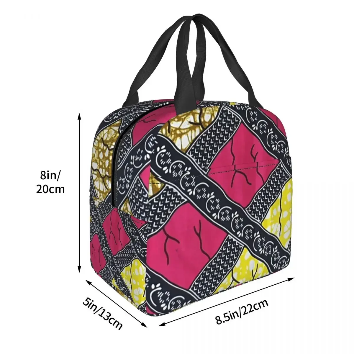 

Stylish And Unique African Ankara Prints Patterned Designs Insulated Lunch Bags Bohemia Style Resuable Thermal Cooler Bento Box