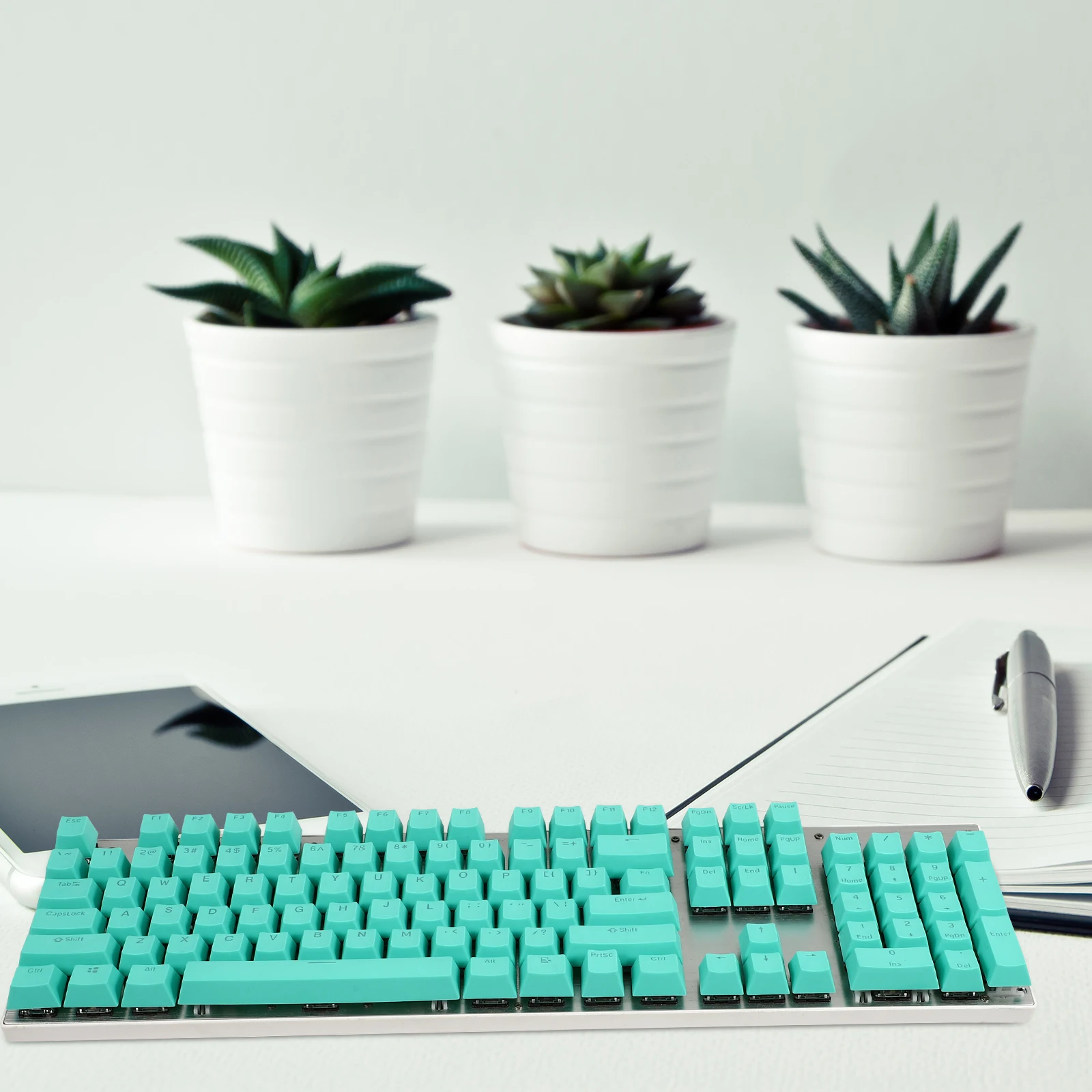 1 set Pbt Keycaps Set Mechanical Keyboard Caps Ergonomic Design Durable Replacement For Pc Computer Keycaps Decorative Keys