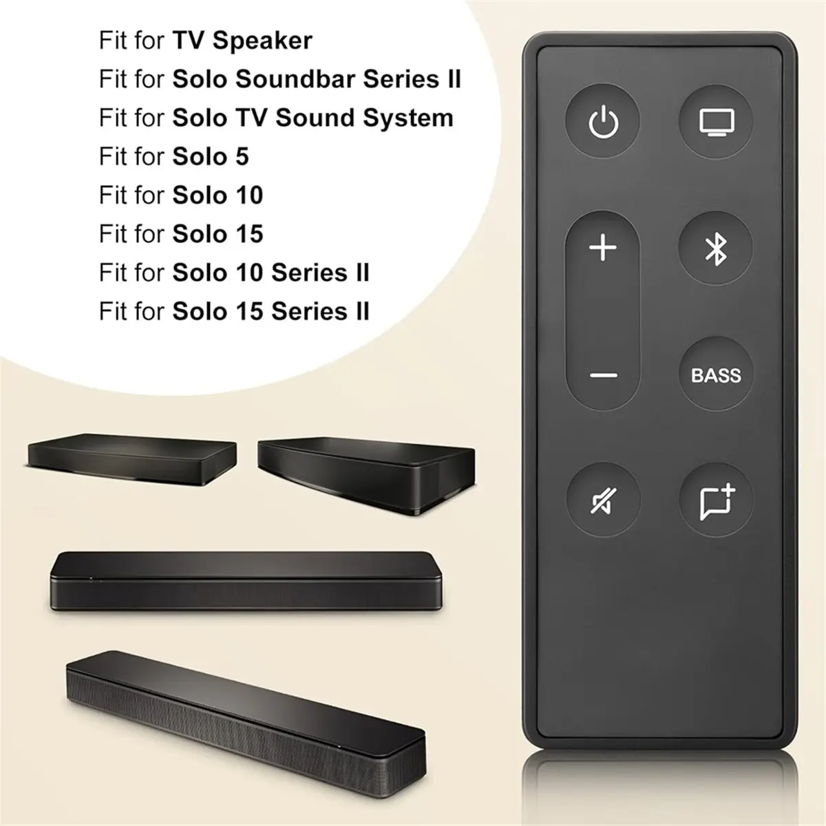 ABAN Replacement Remote Control for TV Speaker, Solo Soundbar Series II, Solo 5, 10, 15 view 4