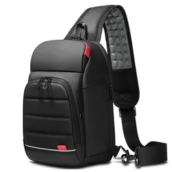 Heren Borst Tas Sling Tassen Voor Heren Waterdichte Messenger Handtassen Crossbody Schoudertas Met Usb Opladen Echtgenoot Cadeau Bolsas