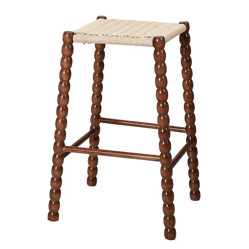 

LTT simple retro rope high chair casual bar chair