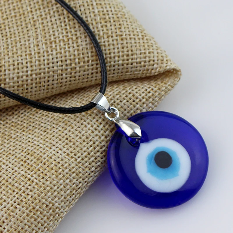 قلادة عين الشر للنساء مصنوعة من خليط معدني سلسلة قلادة من الحجر الرئيسي الأزرق هدية مجوهرات عين تركية عتيقة