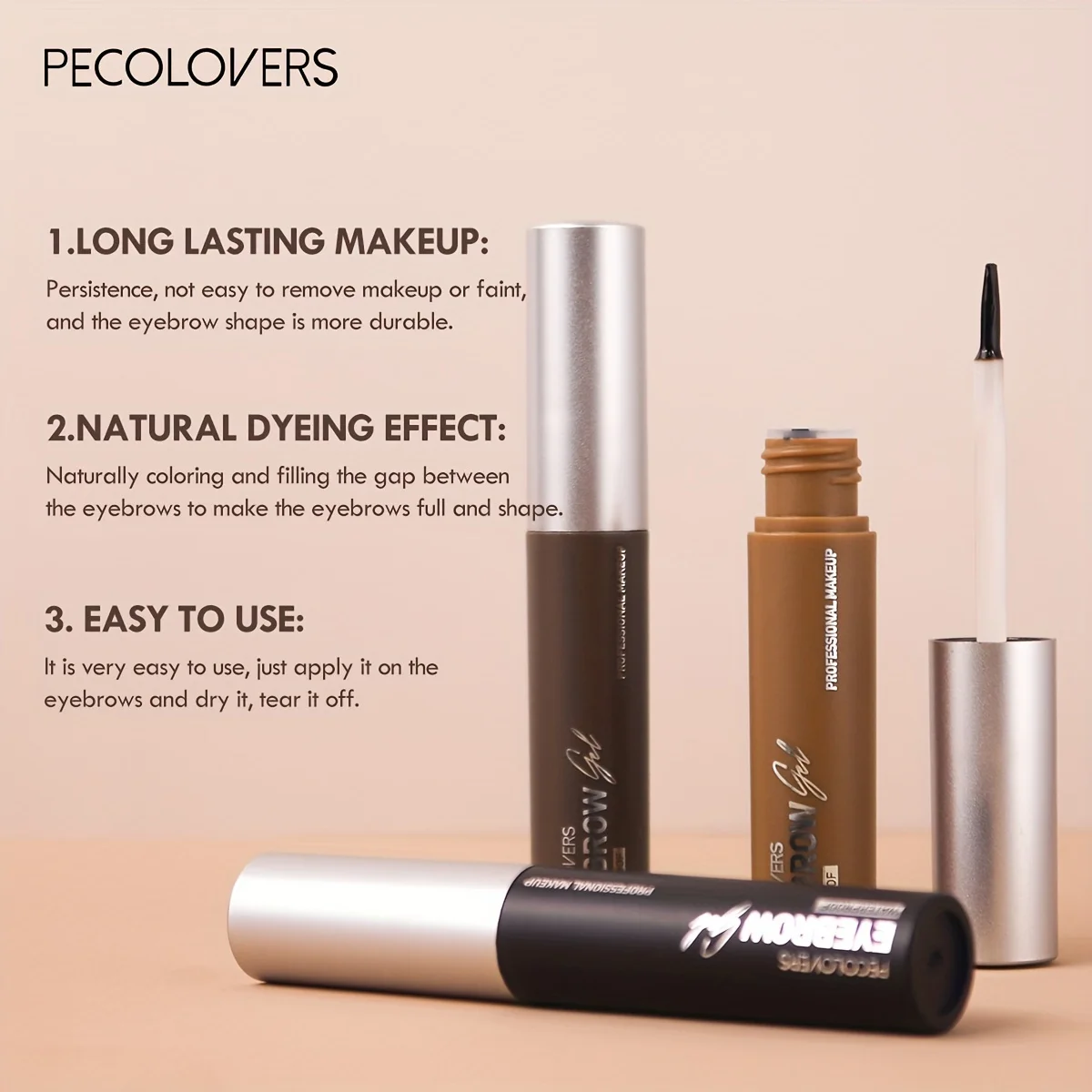 1PC Lazy Makeup Eyebrow Enhancers Liquid Gel Long Lasting Waterproof Easy To Wear Tear Peel-off Brow Tint Eyes Brows Natural