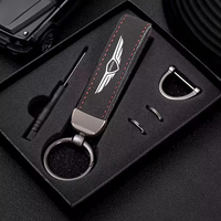 Suede Key Ring Sport Car Keychain Custom Car Emblem Gift With For Genesis G80 GV70 GV80 GV60 G70 Essentia Neolun G90 GV90 X