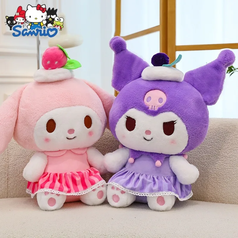 

25/35/45cm Big Size My Melody Kuromi Anime Plush Stuffed Doll Kawaii Sanrio Room Decoration Plushie Pillow Children Holiday Gift