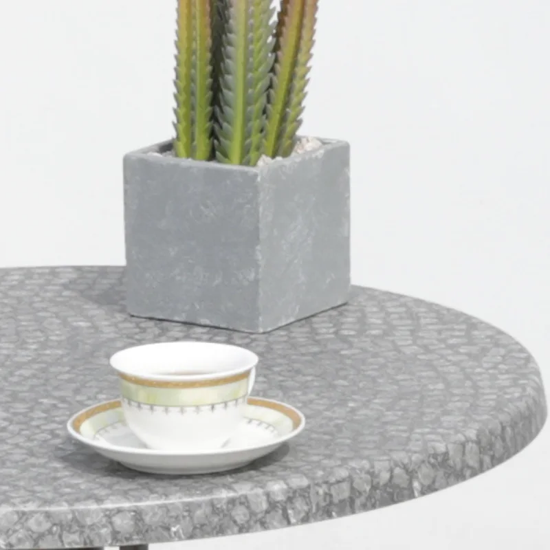 

Outdoor courtyard aluminum alloy small coffee table outdoor round table creative Nordic balcony small corner table dining