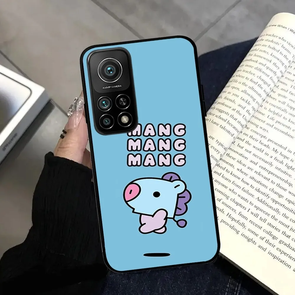 BEAST KINGDOM Mang B-BT21  Phone Case  For Samsungs S24 23 22 21 Note 20 10 9 8 Ultra Plus FE Lite Black Silicone Soft Case