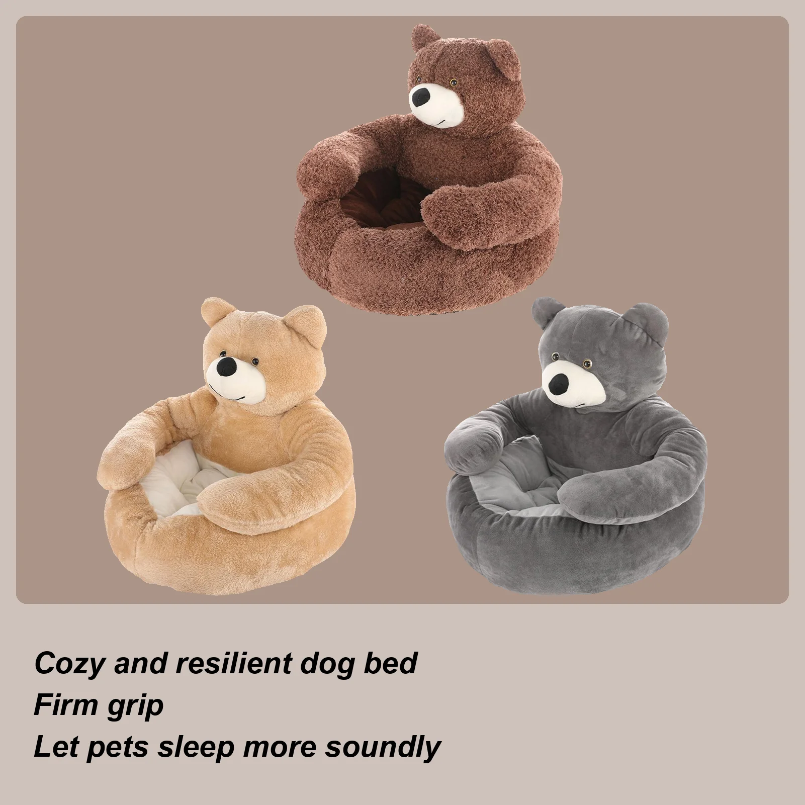 

Кровать для собаки Полузакрытая кровать для медведя Ультрамягкое гнездо для собаки Съемная кровать для щенка Износостойкий устойчивый к царапинам коврик для кровати Продукт для домашних животных