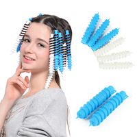 12-Pack Hair Curlers Spiral Perm Rods for Long and Short Hair, DIY Hair Styling Rollers for Natural Curls and Waves