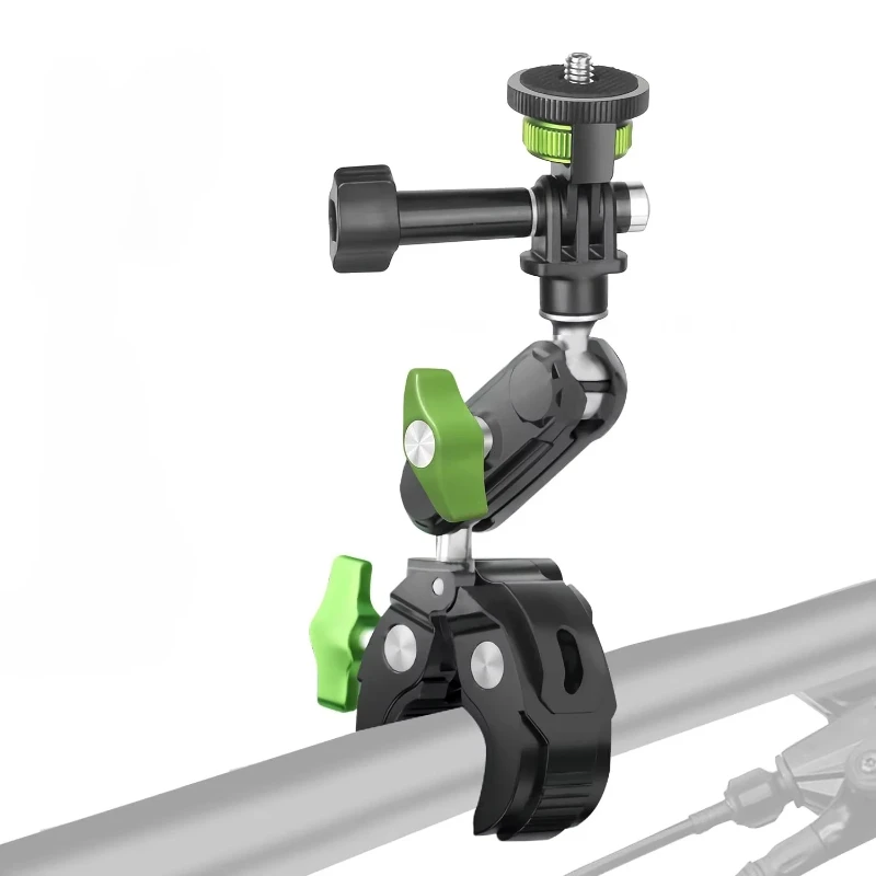 

Зажим на руль экшн-камеры, двойной 360° ° Magic Arm с шаровой головкой для трубки, стержня диаметром 10–35 мм, для монитора GoPro Insta360