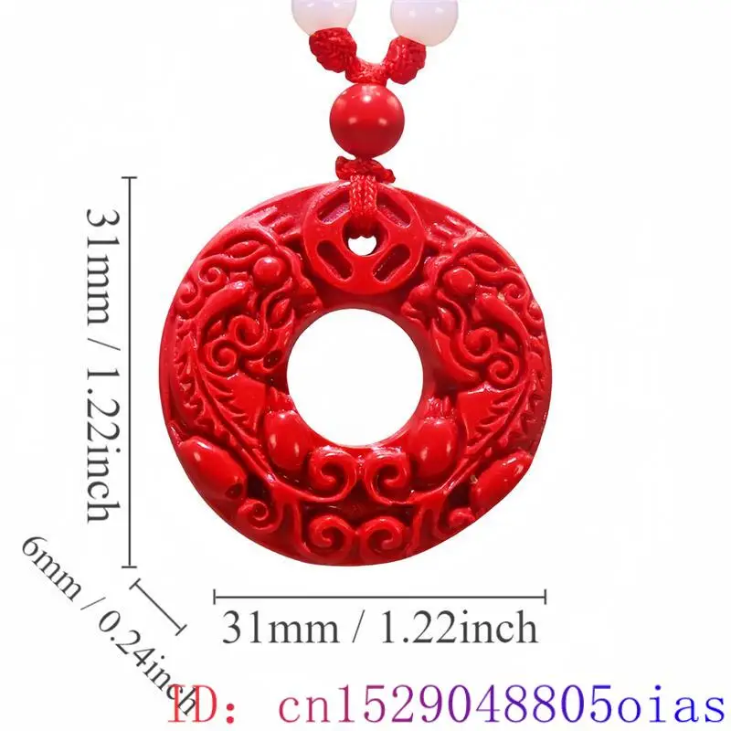 Red Cinnabar Pixiu Pendant Luxury Gift Accessories Fashion Gifts for Women Natural Jewelry Designer Carved Amulet Stone Men