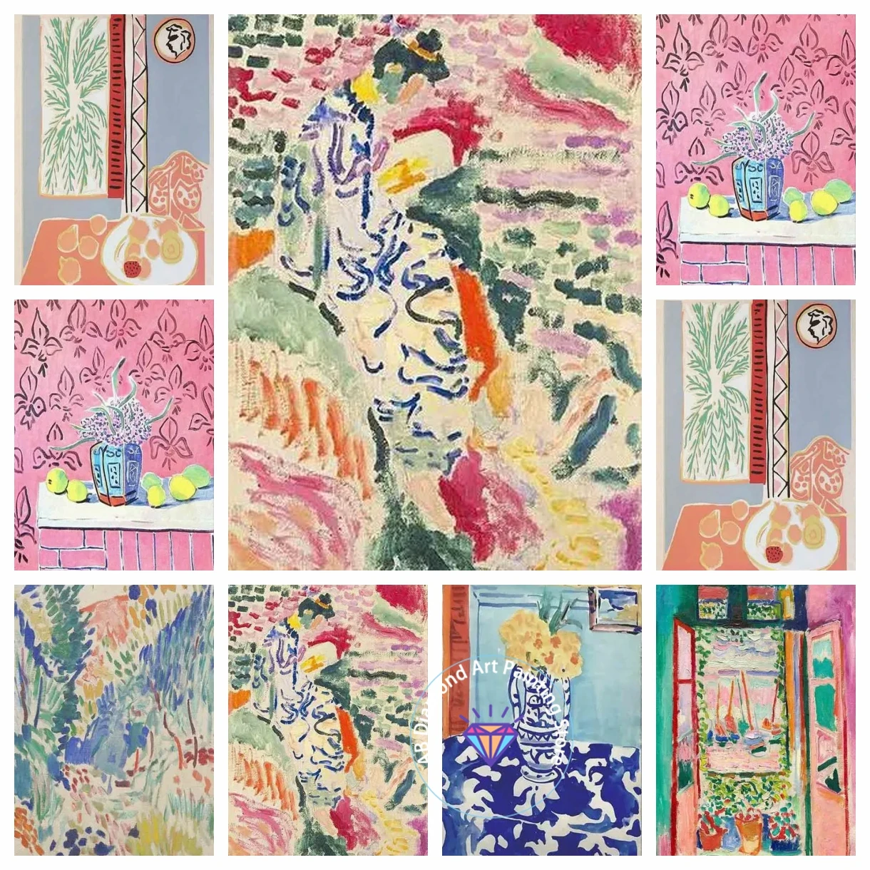 

AB Diamond Painting Kits Art Vintage Abstract Landscape Henri Matisse Embroidery Mosaic Cross Stitch Home Decor Children's Gift