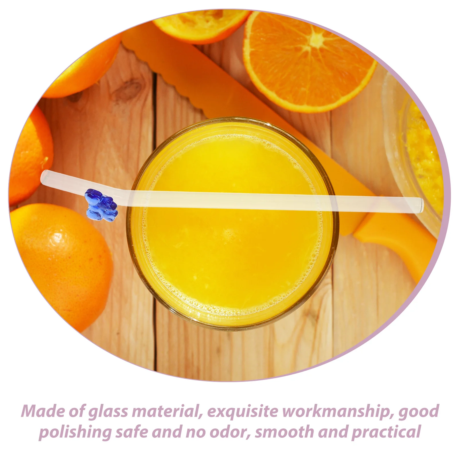 

Bowknot Glass Straw Reusable Clear Drinking Straw for Smoothie Juice Party Use Lovely Bow Glass Straws Household Drinkware