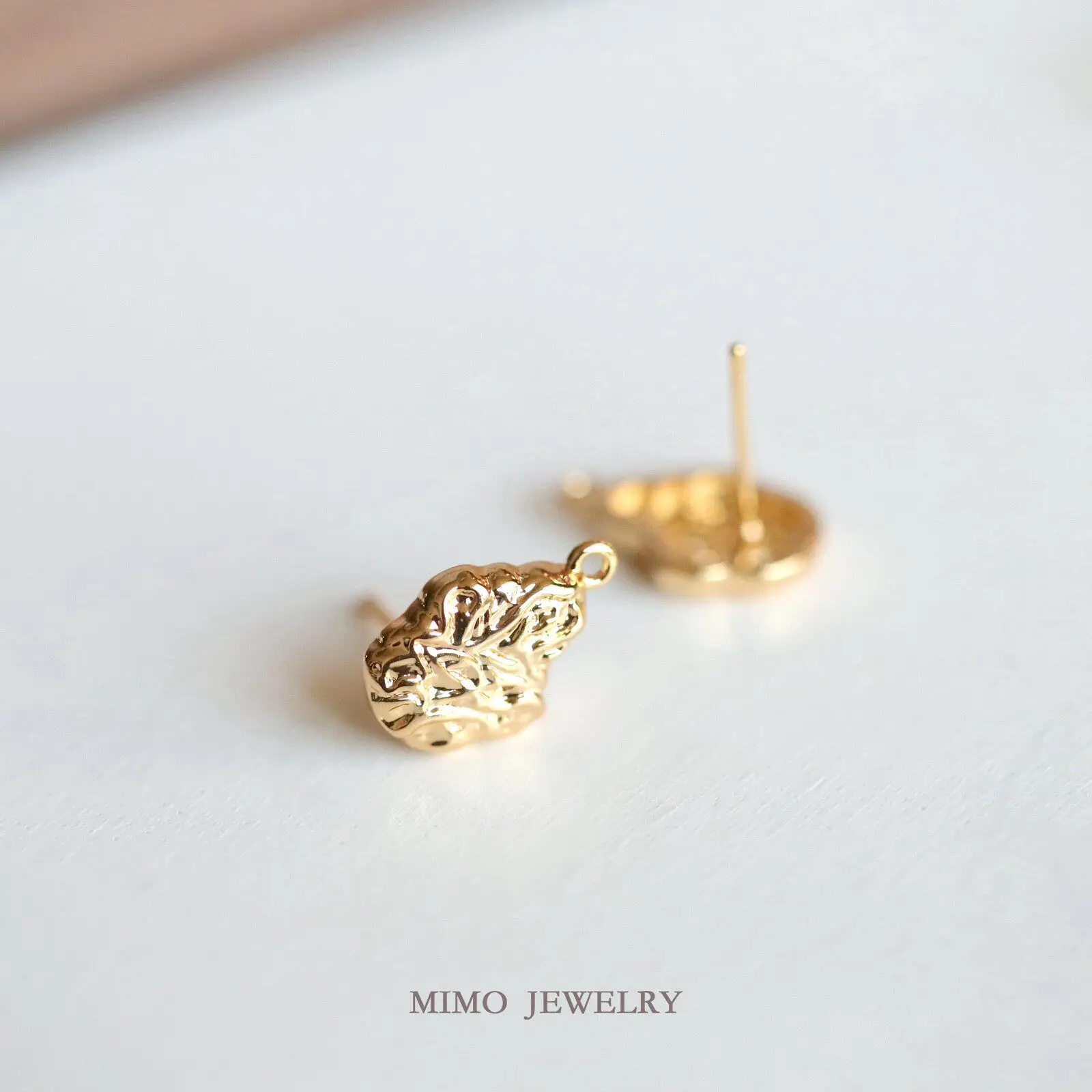 

Медные заготовки для серег с неровной текстурой, основы для серег-клипс и пусет с серебряными штифтами 925 пробы, комплектующие для изготовления ювелирных изделий своими руками