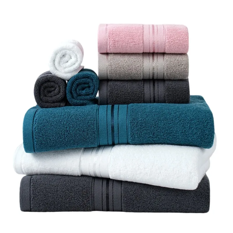 Christmas Cotton Bathroom Towels Set - 1/4/6PCS Thick Absorbent Bath Face Towels Luxury Sport Towels Gift Set for Home And Gym
