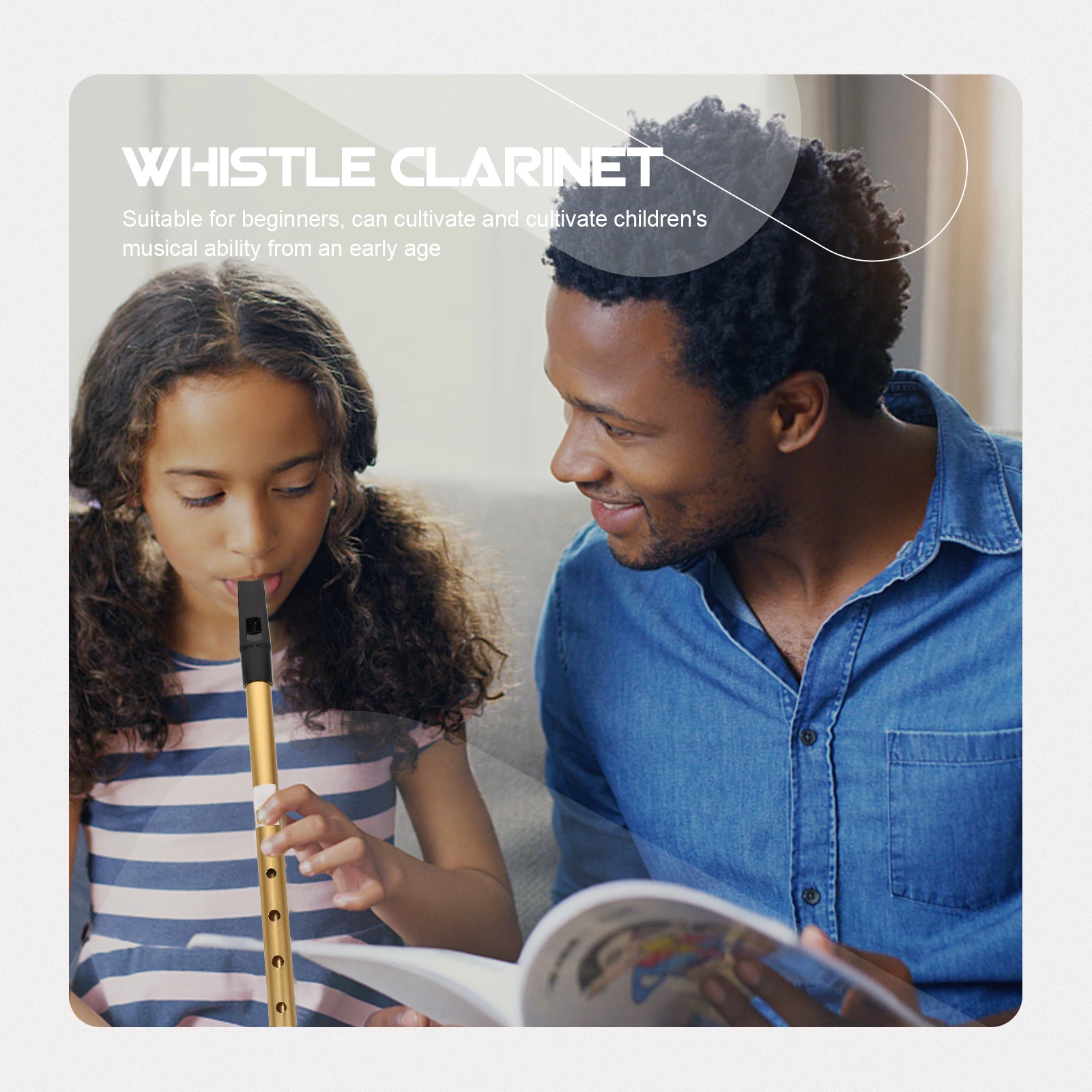 

1Set C High Pitch Soprano Recorder Aluminum Alloy Resin Beginner Clarinet Portable Wind Musical Instrument Soprano Recorder