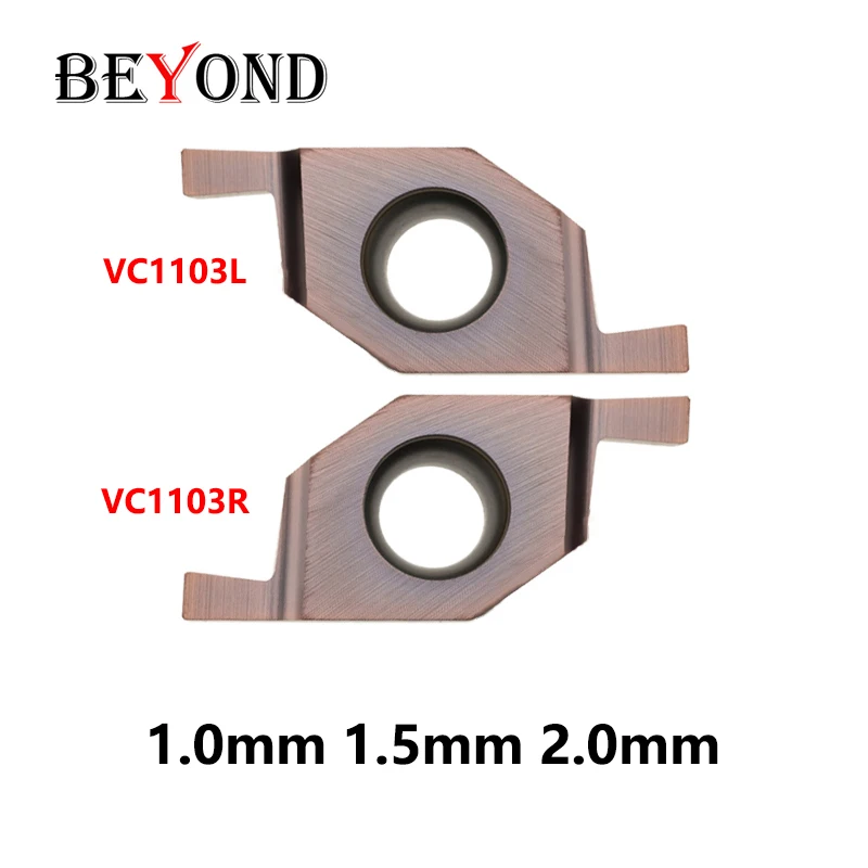 BEYOND VC1103R100 VC1103R150 VC1103R200 VC1103L VC1103R 100 150 200 Small Holes End Face CNC Grooving Carbide Inserts