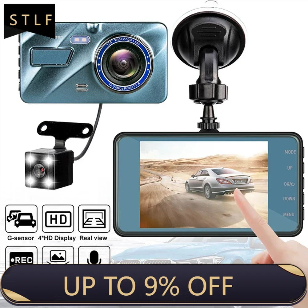

Mini 4 Inch Dual Dash Cam 1080P HD Front Rear Night Vision for Complete Vehicle Recording