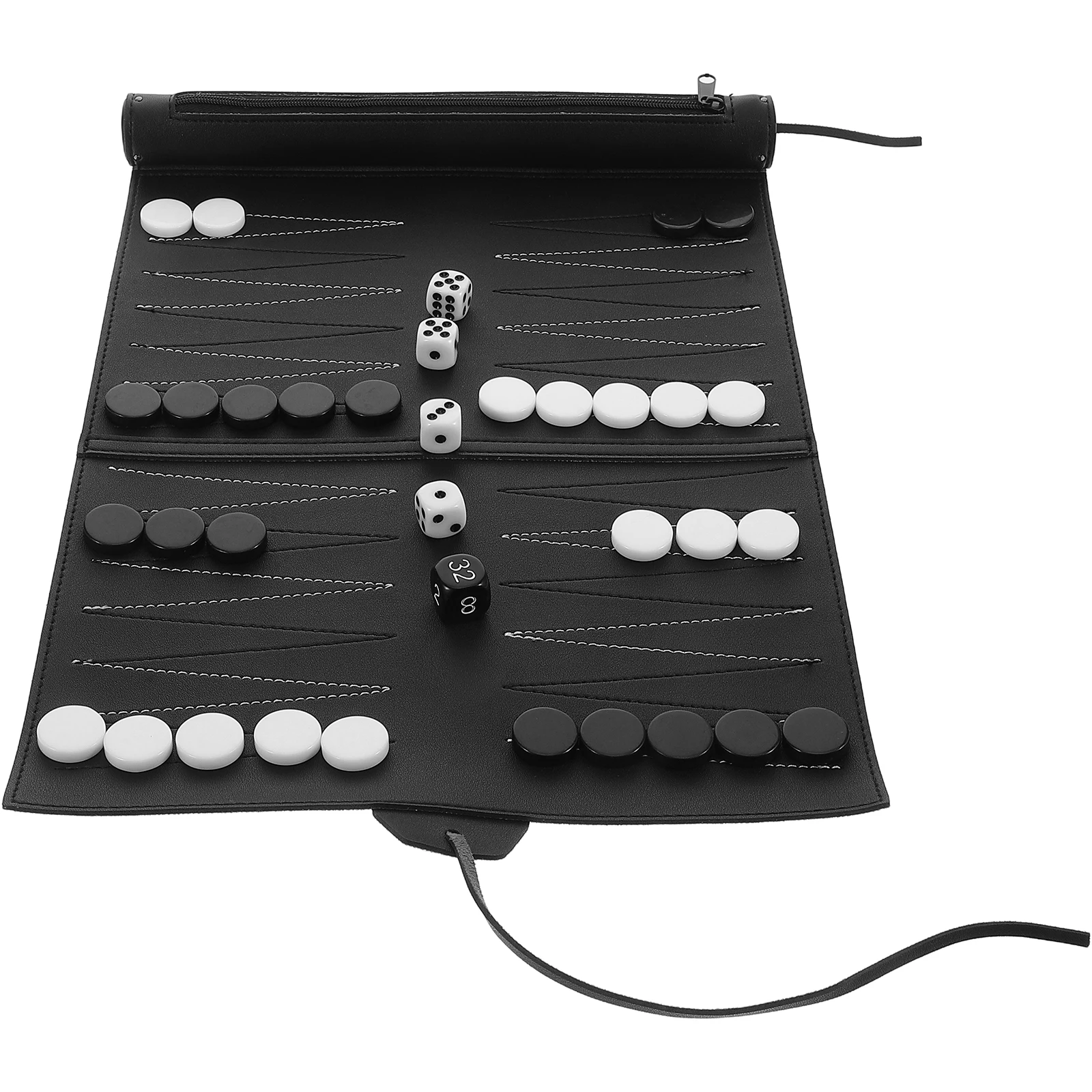 

1 комплект, свернутый шахматный коврик из искусственной кожи, портативный дорожный складной международный доска, игровой набор для вечеринок на открытом воздухе, товары для вечеринок