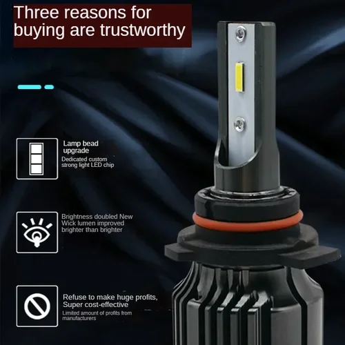 Imagen 2 del producto Lámpara LED antiniebla verde limón para coche, Chip 1860 CSP, 14000Lm, 50W, amarillo, blanco, verde, H1, H3, H7, H8, H9, H11, H16, H27881, 880, 9005, HB3, 9006, HB4, F5