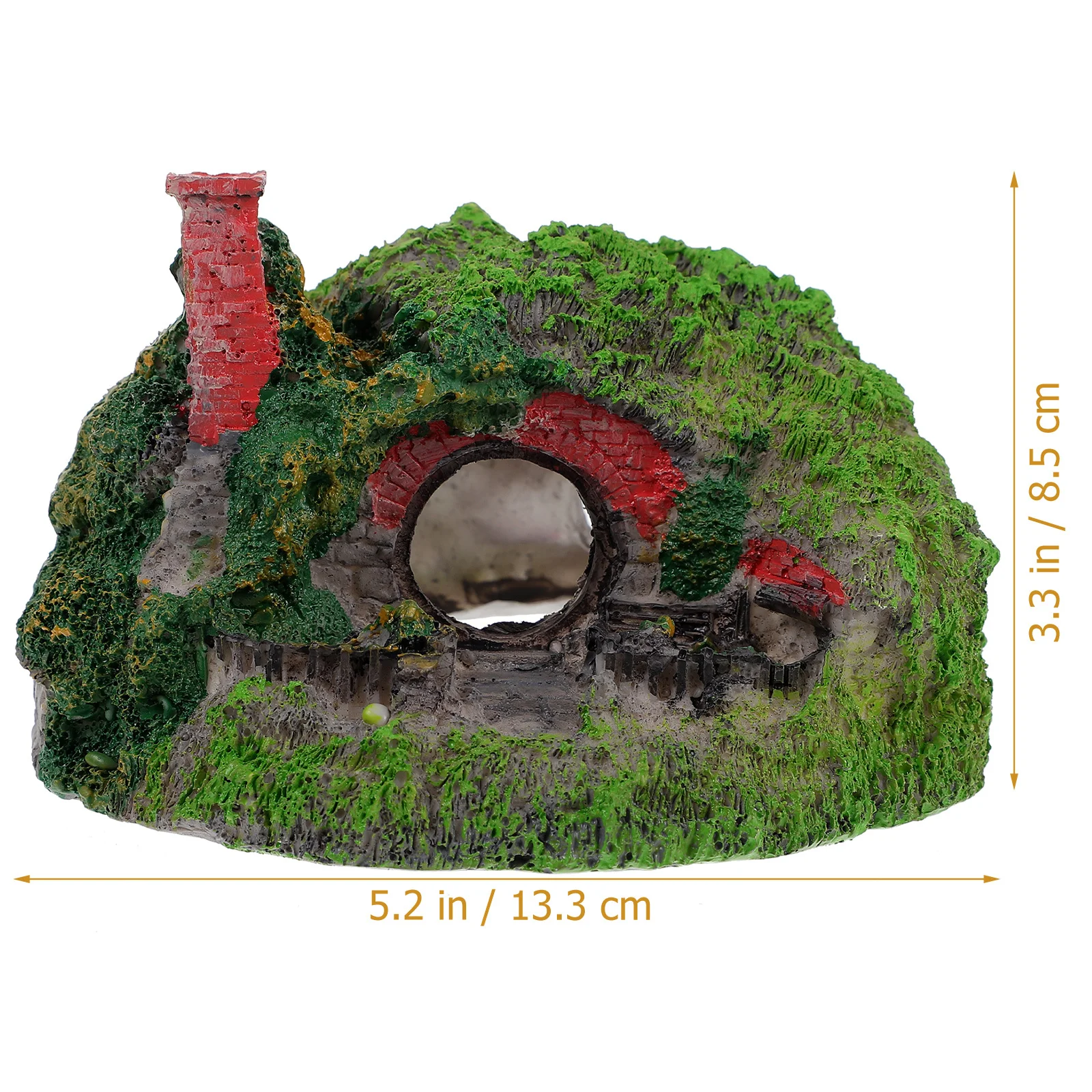 Betta Tank Hideout Cave Resin Realistic Aquarium Decoration Fish Tank Supply Wear-Resistant Fish Cave Aquarium Decor