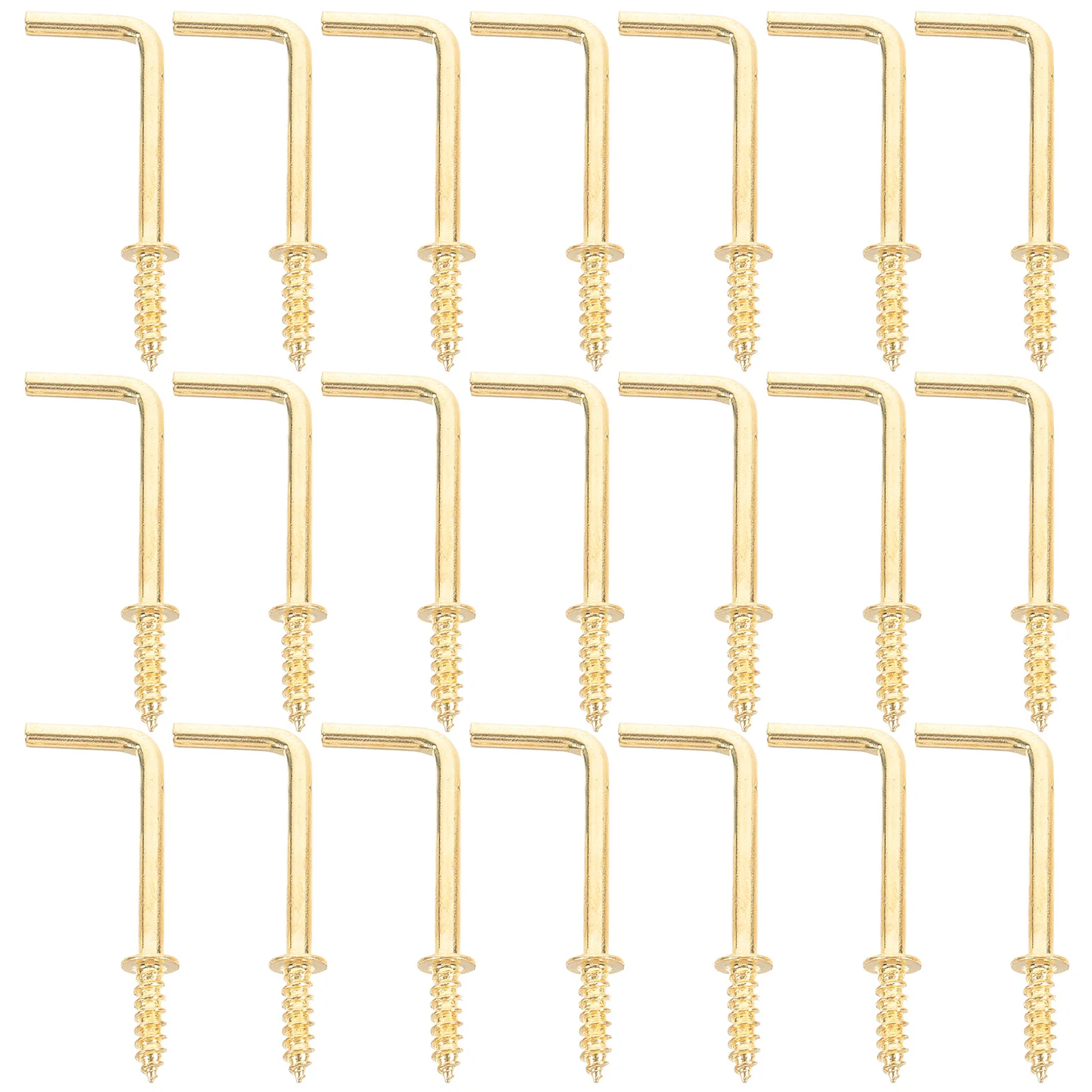 Gancho de tornillo de ángulo recto, ganchos de imagen, perchas de uñas en forma de foto, tornillos pequeños, autorroscantes colgantes pequeños, 50 piezas