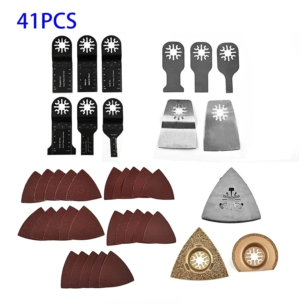 41pcs Oscillating Saw Blades Multi Tool Saw Blades Accessories Kit Power Wood Cutting Tool For Fein Makita NEW