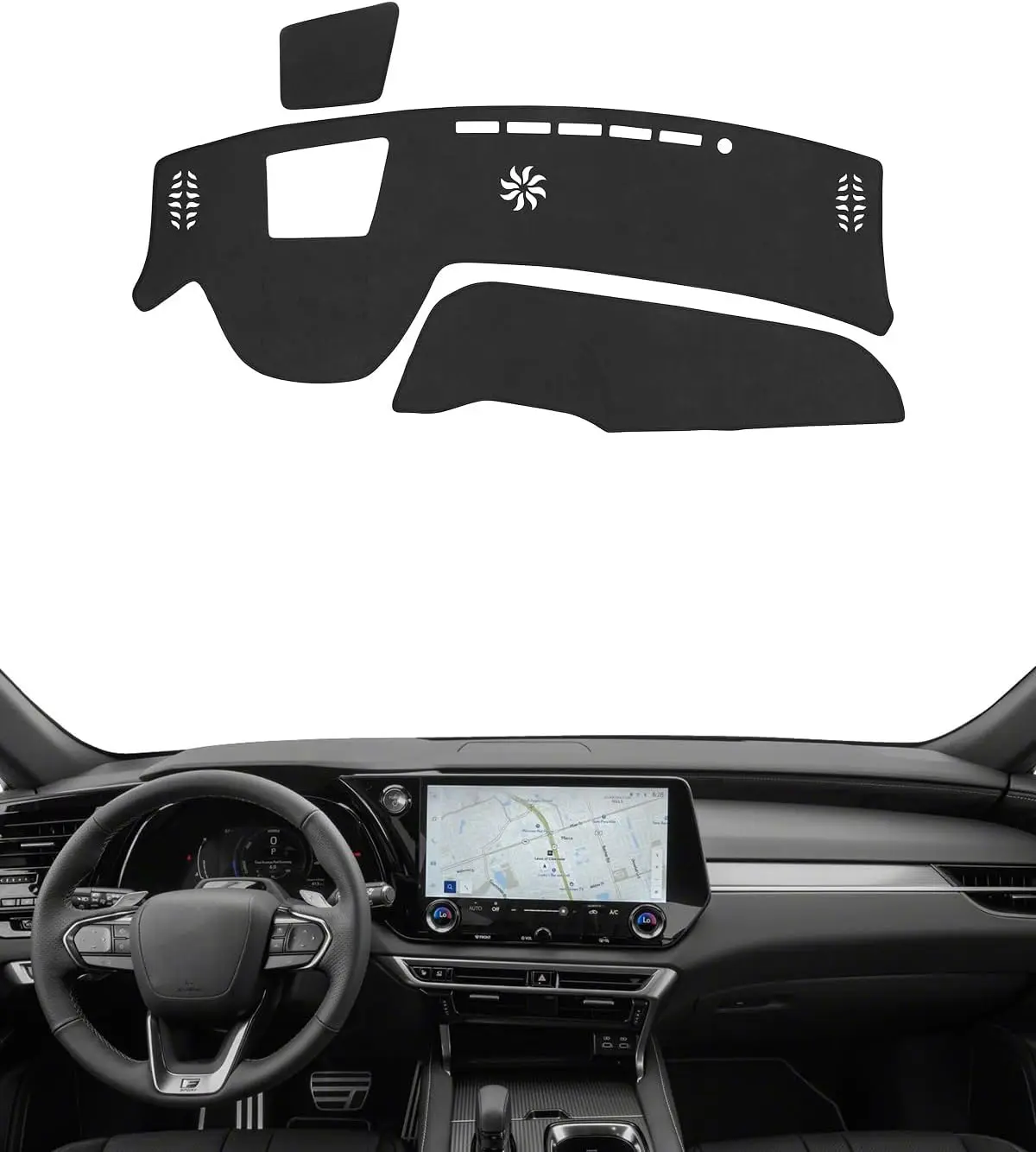 

Dash Cover for Lexus RX RX 350/ RX 350h/ RX 450h+/ RX 500h 2023 2024 2025 Accessories Black Flannel Dashboard Cover Mat Car Dash