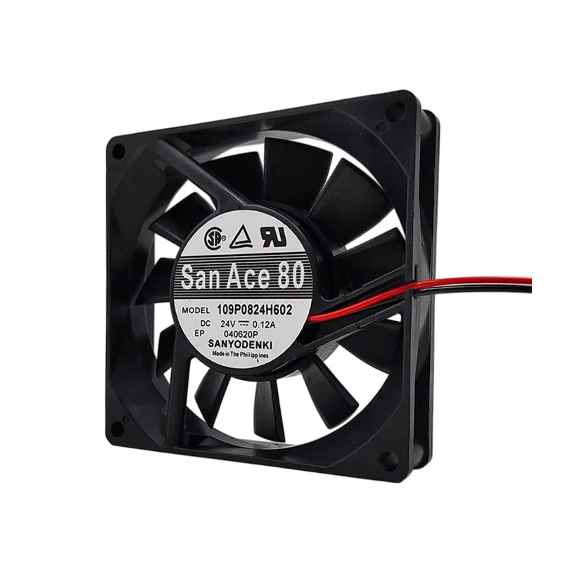 

1 шт. для SANYO DENKI 109P0824H602 DC 24 В 0,12 А 80x80x20 мм охлаждающий вентилятор 2PIN