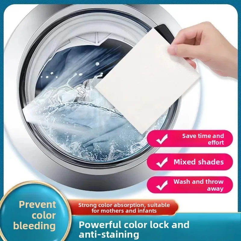 Anti Color Bleeding Laundry Sheets Color Absorbing Trapper Eco-Friendly For Mixed Wash Clothes Dye Protection Easy Use Sheets